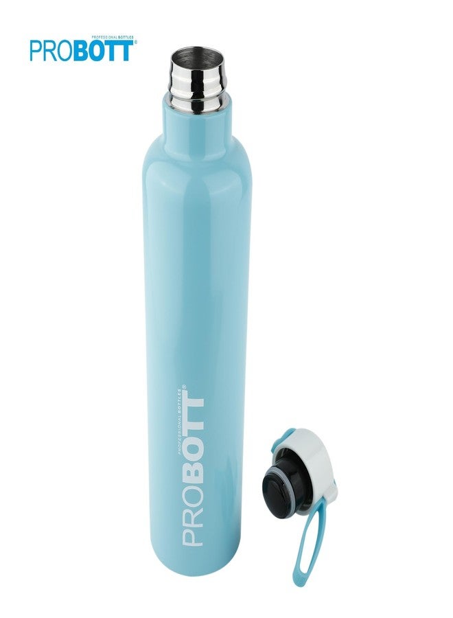 Probott Bang 600 ml Thermosteel Vacuum Insulated Double Walled Flask, Stainless Steel Water Bottle, Blue| Screw Cap | Hot and Cold | Leakproof | Water, Tea, Coffee, Gym, College, Office, Travel - Image 2